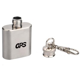 1 OZ Stainless Steel Flask Bottle With Keychain