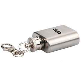 1 OZ Stainless Steel Flask Bottle With Keychain