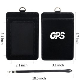 4 5/8 " Lanyard Leather Card Holder