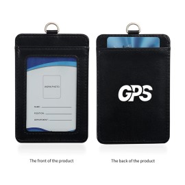 4 5/8 " Lanyard Leather Card Holder