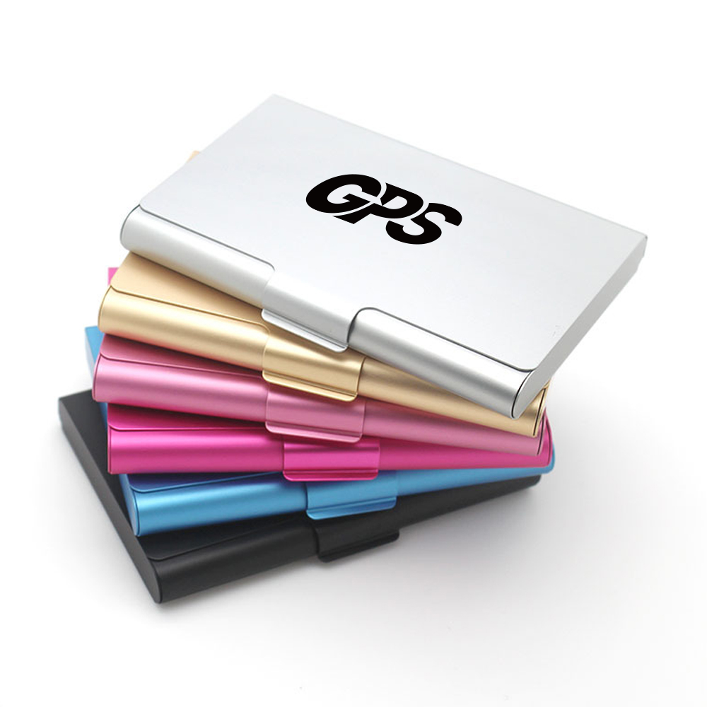 3 5/8 " Aluminum Alloy Business Card Holder