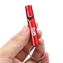 1 7/8 " Aluminum Alloy Safety Whistle with Key Ring