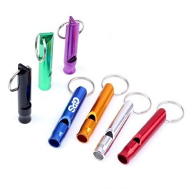 1 7/8 " Aluminum Alloy Safety Whistle with Key Ring