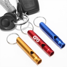 1 7/8 " Aluminum Alloy Safety Whistle with Key Ring