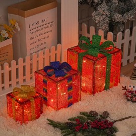 3 PCS Set Christmas Glow Gift Box