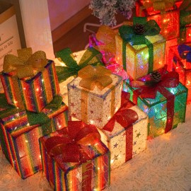 3 PCS Set Christmas Glow Gift Box