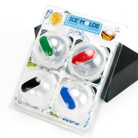 4 PCS Round Ice Cube Molds