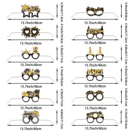 15 3/4" New Year Paper Decorative Glasses