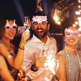 15 3/4" New Year Paper Decorative Glasses