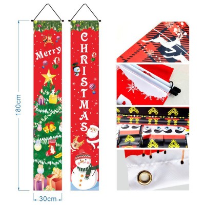 100 D Christmas Couplets Hanging Flags