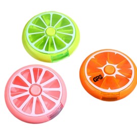7 Compartments Round Medicine Organizer