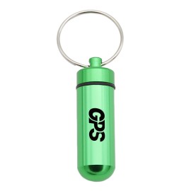 1 7/8 " Aluminium Alloy Pill Case With Keychain