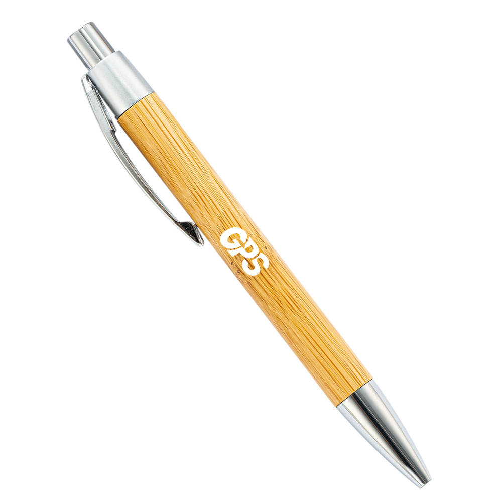 5 3/8 " Bamboo press ballpoint pen