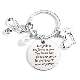 1 1/4 " Nurse Student Gift Keychain