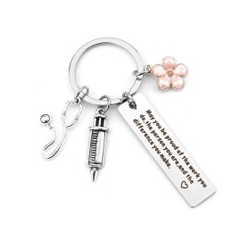 1 1/4 " Nurse Student Gift Keychain