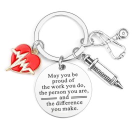 1 1/4 " Nurse Student Gift Keychain