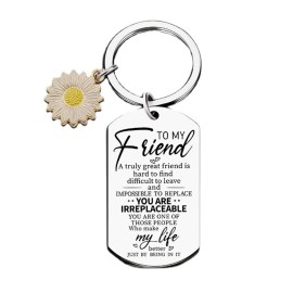 2 " Good Friend Stainless Keychain