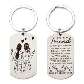 2 " Good Friend Stainless Keychain