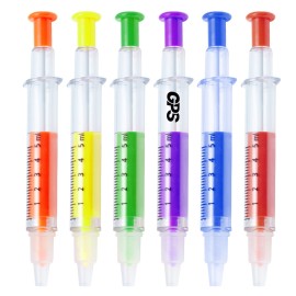 2-In-1 Syringe Highlighter Ballpoint Pen