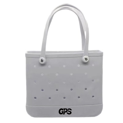 15" EVA Beach Mesh Basket Hole Tote Bag