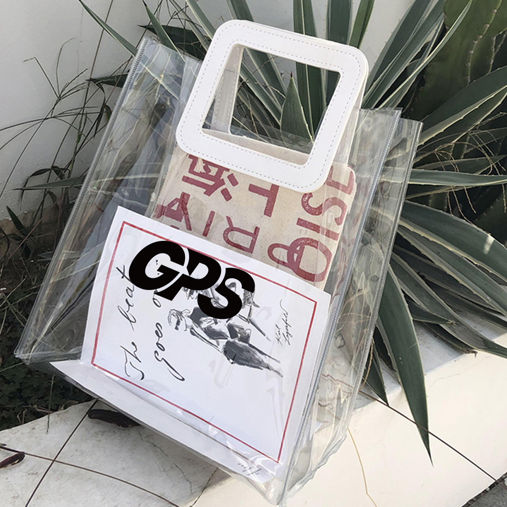 10 " Coloful Clear PVC Tote Bag
