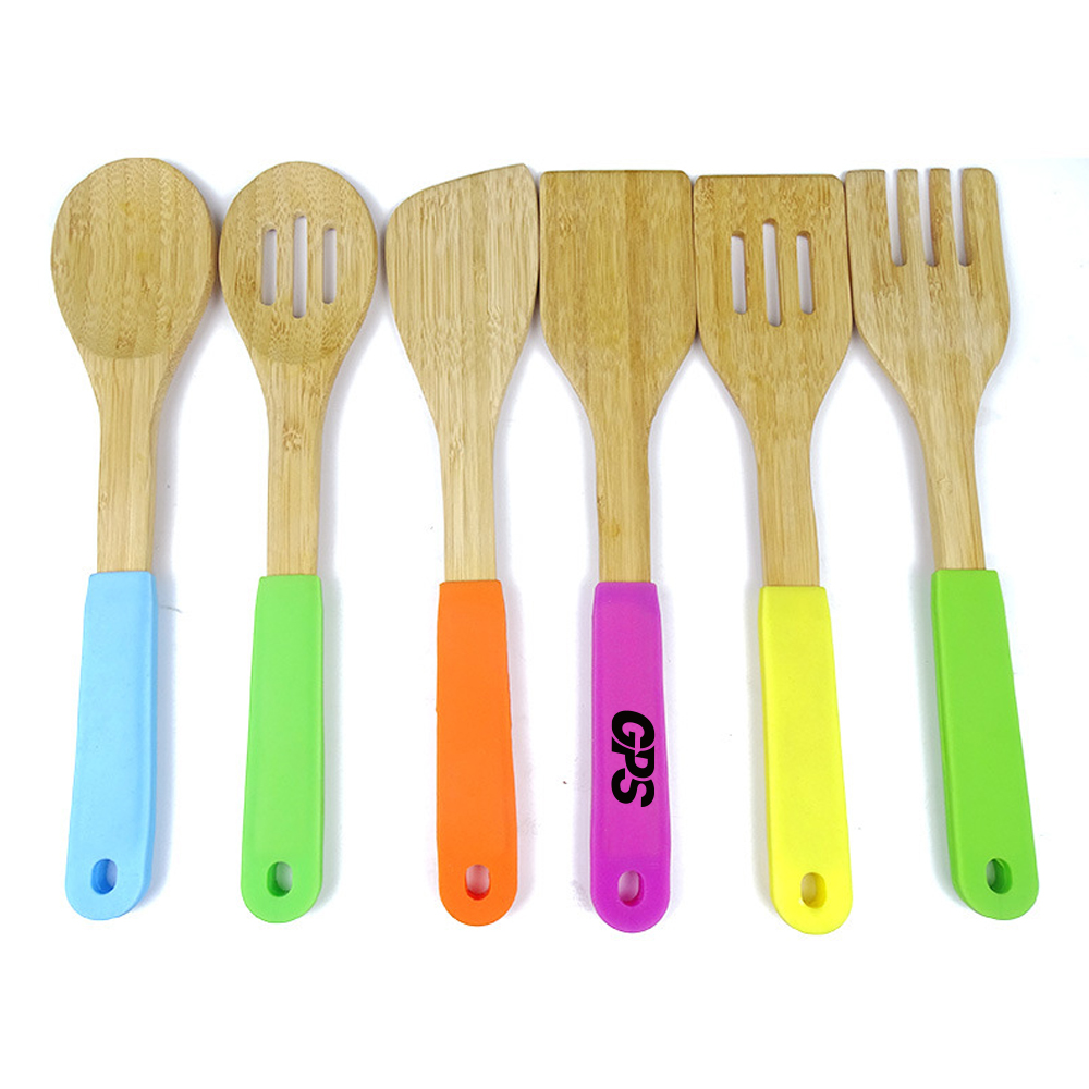 12 " Bamboo shovel with Silicone Handle Set