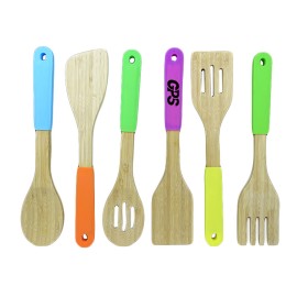 12 " Bamboo shovel with Silicone Handle Set