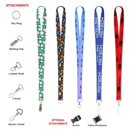 5/8" Single Ended Dye-Sublimation Lanyard 36" Length