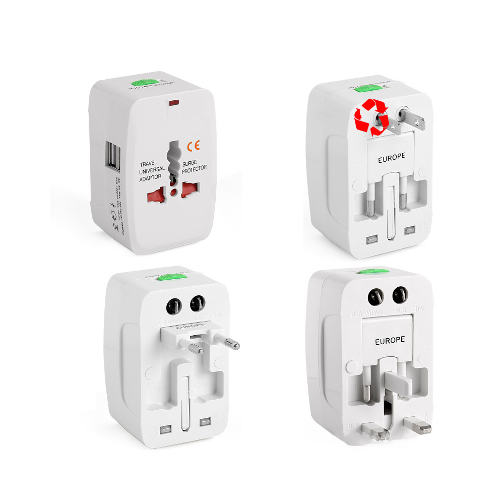 2 USB Universal Travel Adapter