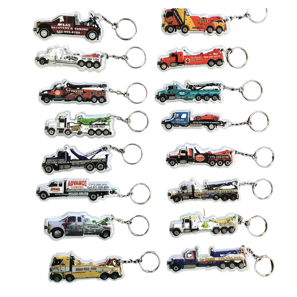 3.3" Customizable Car Shaped PVC Flashlight Keychain