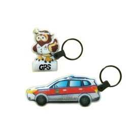 3.3" Customizable Car Shaped PVC Flashlight Keychain