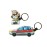 3.3" Customizable Car Shaped PVC Flashlight Keychain