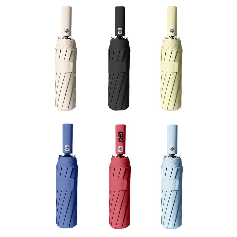 12 Double Ribs Windproof Automatic Folding Travel Umbrella