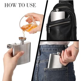 6oz Stainless Steel Hip Flask