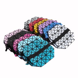 Geometric Diamond Folding Makeup Bag