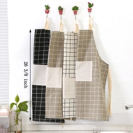 Kitchen Cotton Linen Thickened Apron