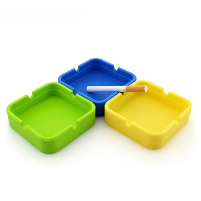 Square Silicone Ashtray for Cigarettes