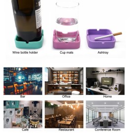 Square Silicone Ashtray for Cigarettes