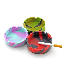 Round Silicone Ashtray For Cigarettes
