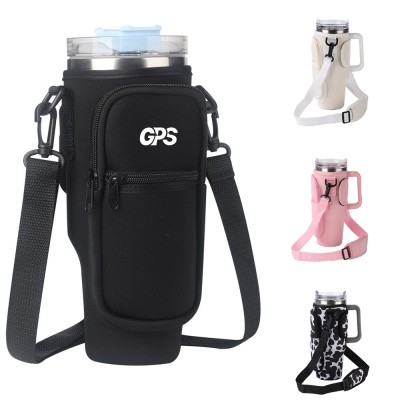 40oz Neoprene Cup Sleeve With Strap And Pocket