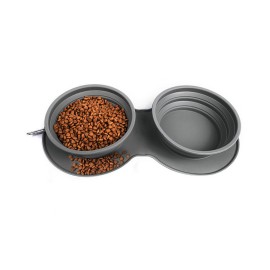 Portable Silicone Folding Pet Bowl For Outdoor Use