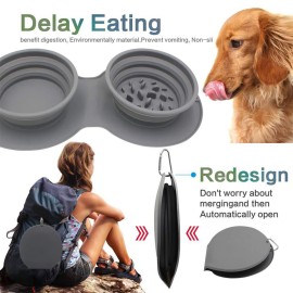 Portable Silicone Folding Pet Bowl For Outdoor Use