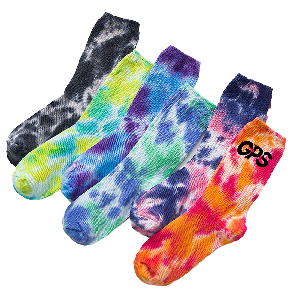 Trendy Tie Dye Mid Tube Cotton Socks
