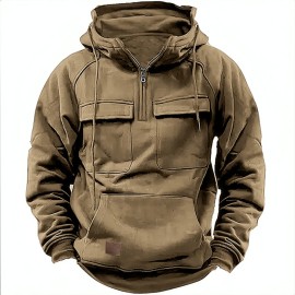 Fashionable Men's Solid Color Hoodie