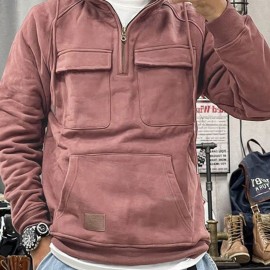 Fashionable Men's Solid Color Hoodie