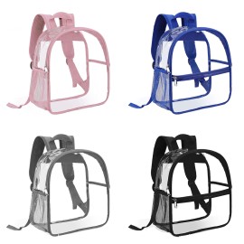 12" x 6" x 10.5" Cold Resistant Transparent PVC Mini Backpack