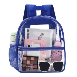 12" x 6" x 10.5" Cold Resistant Transparent PVC Mini Backpack