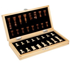 2 In 1 Foldable Wooden Magnetic Chess Set