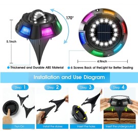 Round Solar Outdoor Garden Decorative Ground Light