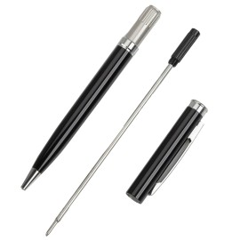 5.3" Black Metal Twist Ballpoint Pen
